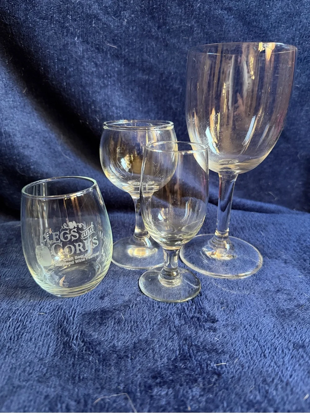 Clear Glass Wine & Liqueur Glass Set - Legs & Corks Branded Tumbler